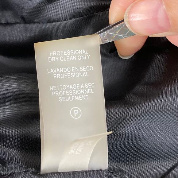 nwot TOMMY HILFIGER Blazer 4 Black Floral Logo-1-Button 1-Vent Cotton-Stretchy - Picture 13 of 16